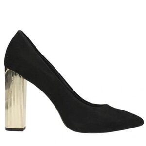 MICHAEL KORS Black Suede Paloma Pump